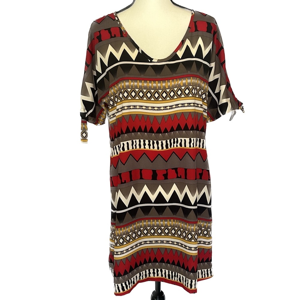 Uncle Frank Geometric Print Shift Dress